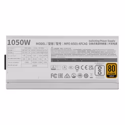 Cooler Master MWE Gold 1050 V2 ATX 3.1 White Edition alimentatore per computer 1050 W 24-pin ATX Bianco - Vista aggiuntiva 3