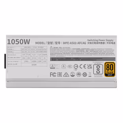 Cooler Master MWE Gold 1050 V2 ATX 3.1 White Edition alimentatore per computer 1050 W 24-pin ATX Bianco - Vista aggiuntiva 5