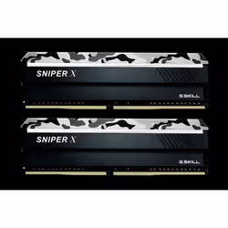 G.Skill Sniper X, 16 GB, 2 x 8 GB, DDR4, 3200 MHz, 288-pin DIMM, Nero, Grigio, Bianco