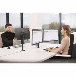 Vision VFM-DPD2B Supporti a parete per TV 68,6 cm (27") Scrivania Nero - Vista aggiuntiva 6