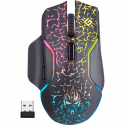Defender Oneshot GM-067, Mano destra, Ottico, RF Wireless + USB Type-C, 3200 DPI, 3400 fps, Nero
