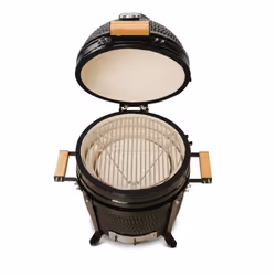 Kamado Bono Minimo Ceramic Grill 15″ Barbecue/grill Kamado Carrello Carbone (combustibile) Nero