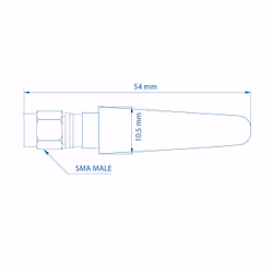 Teltonika 003R-00281 antenna di rete SMA antenna SMA 5 dBi
