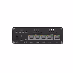 Teltonika RUTC50 router wireless Gigabit Ethernet Dual-band (2.4 GHz/5 GHz) 5G Nero - Vista aggiuntiva 5