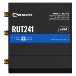 Teltonika RUT241 eSIM | Industrieller 4G-LTE-Router | Cat 4, 2x RJ45 100Mb/s, eSIM Router di rete cellulare - Vista aggiuntiva 3