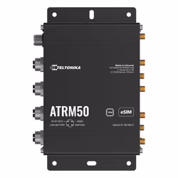 Teltonika ATRM50 5G Router for Transportation, Ultra-High Cellular Speeds, M12 CONNECTORS, DUAL SIM & eSIM, EN 45545-2 and EN 50155, PSU not included router wireless Gigabit Ethernet Dual-band (2.4 GHz/5 GHz) Nero - Vista aggiuntiva 8