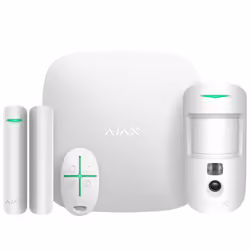 Ajax StarterKit Cam, Bianco, Jeweller (Wireless), SMS, 868 MHz, RF Wireless, Jeweller (Wireless)