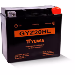 Yuasa GYZ20HL, AGM (acido assorbito in microfibra di vetro), 21,1 Ah, 12 V, 320 A, Motocicletta, Senza manutenzione