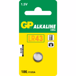 GP Batteries Alkaline Cell 186, Batteria monouso, Alcalino, 1,5 V, 1 pz, Acciaio inox, 4,2 mm