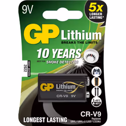 GP Batteries Lithium CR-V9, Batteria monouso, 9V, Litio, 9 V, 1 pz, Nero