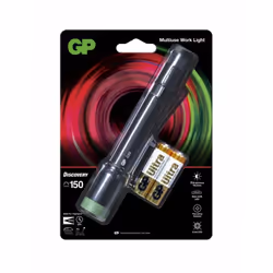 GP Battery Torcia LED C33 150LM con 2 Batterie Stilo AA e Luce Laterale