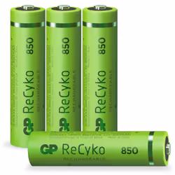 GP Batteries Rechargeable batteries 12085AAAHCE-C4, 850 mAh, Nichel-Metallo Idruro (NiMH), Mini Stilo AAA, 1,2 V, 4 pz, Alto