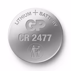 GP Batteries 103239, Batterie à usage unique, CR2477, Lithium-Manganese Dioxide (LiMnO2), 3 V, 1 pièce(s), 10 année(s)