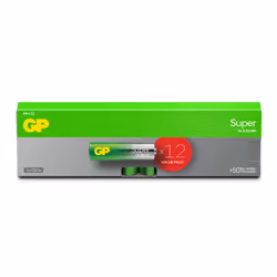 GP Batteries Super Alkaline GP15A, Batteria monouso, Stilo AA, LR06, Alcalino, 1,5 V, 12 pz, Cd (cadmio), Hg (mercurio)