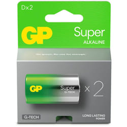 Gp Batteries - gp Battery Batteria Super Alcalina 1,5V Torcia d / 13A-U2 / LR20 2 pz