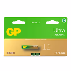 GP Batteries Ultra Alkaline GP24AU, Batteria monouso, Mini Stilo AAA, Alcalino, 1,5 V, 12 pz, Cd (cadmio), Hg (mercurio)