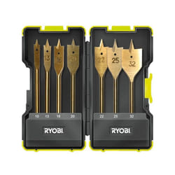 RAK07SB Kit 7 Mecchie Punte Legno Trapano Avvitatore Valigietta - Ryobi