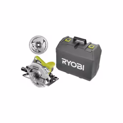 Presentazione: Sega circolare RYOBI 1600W 66 millimetri - due lame 48 denti RCS1600-K2B con una regolazione della suola senza ...