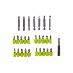 Presentazione : Kit di accessori per avvitare RYOBI 28 Con portaoggetti RAK28MSD, kit completo di 28 accessori per avvitare c ...