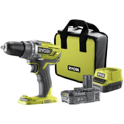 Ryobi - kit valigetta trapano avvitatore a batteria 'r18dd3-120s' 18v 2ah e caricabatterie