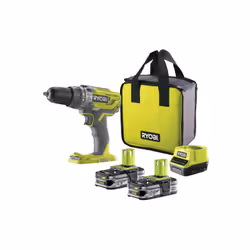 Presentazione : RYOBI 18V OnePlus - 2 Batterie 1.5Ah - 1 Caricabatterie - R18PD3-215S perfetto per forare il cemento, il matt ...