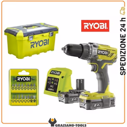 DESCRIZIONE: TRAPANO R18PD3 2 VELOCITA' 0-500 / 0-1800 g/min MANDRINO AUTOSERRANTE 13 MM COPPIA MAX 50 Nm SELETTORE SEPARATO ...