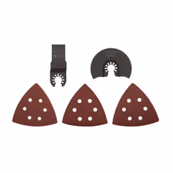 Kit di accessori per multitool da 12 pezzi (10 x fogli abrasivi, 2 x lame) Compatibile con RMT300, R18MT3 e R18MT.