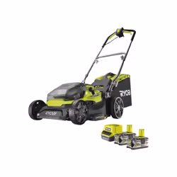 Presentazione: Il rasaerba ibrido RYOBI 18V LithiumPlus 37cm - 2 batterie 5.0 Ah - 1 caricatore rapido, è ideale per tagliare ...