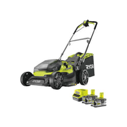 Falciatrice ibrida Ryobi 18V LithiumPlus taglio 37cm - 2 batterie 5.0 Ah - 1 caricatore veloce RY18LMH37A-250