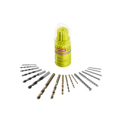 RAK18DMIX Kit 18 Punte Trapano Avvitatore Foratura Legno Muro Metallo - Ryobi
