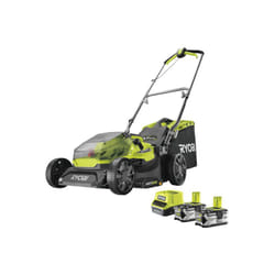 Tosaerba a spinta Ryobi 18V One+ - 2 batterie 4.0Ah - Caricabatterie - RY18LM37A-240