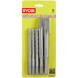 RAKSP05 sds+ Punte e Scalpello (5 Pezzi) - Ryobi