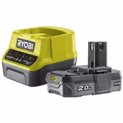 Il kit Ryobi Batteria e caricabatteria RC18120-120 fa parte del sistema di alimentazione degli elettroutensili a batteria RYO ...