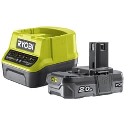 Kit Batteria 2Ah Li-ion + Caricabatteria 18V one+ - Compatibile - Ryobi