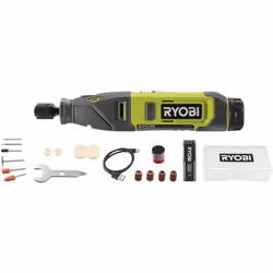 UTENSILE ROTATIVO 4V RYOBI Ideale per molteplici lavorazioni: foratura, taglio, levigatura, lucidatura, incisione, ... Differ ...