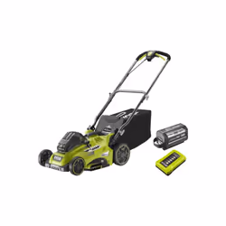 Presentazione : Il tosaerba RYOBI 36V MaxPower - taglio 40cm - 1 batteria 6,0Ah - 1 caricabatterie - RLM36X41H60PG è ciò che ...