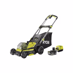 Presentazione : Questo tosaerba a spinta RYOBI 18V Brushless - taglio 40 cm - 1 batteria 5.0Ah - 1 caricatore rapido - RY18LM ...