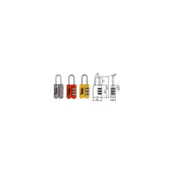 Yale - Lucchetto Ad Arco a Combinazione Da Viaggio Per Valige P2 - mm.23 grigio (YP2/23/128/1G)