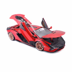 BBURAGO 1/18 LAMBORGHINI SIAN Hybride - Rouge - Vista aggiuntiva 2