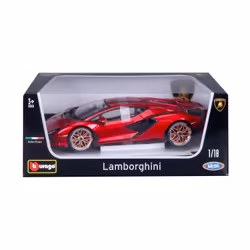 BBURAGO 1/18 LAMBORGHINI SIAN Hybride - Rouge - Vista aggiuntiva 3