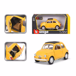BBURAGO Fiat 500 F 1965 Modellino di macchina classica Preassemblato 1:24