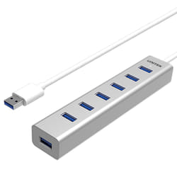 UNITEK Y-3090 hub di interfaccia USB 3.2 Gen 1 (3.1 Gen 1) Type-A 5000 Mbit/s Argento