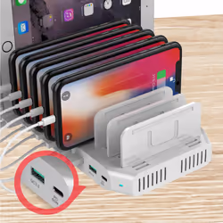 UNITEK Y-2190 organizzatore per stazioni di carica Libera installazione Bianco - Vista aggiuntiva 4