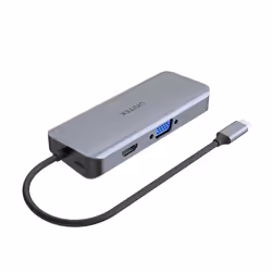 UNITEK D1026B replicatore di porte e docking station per laptop USB 3.2 Gen 1 (3.1 Gen 1) Type-C Grigio
