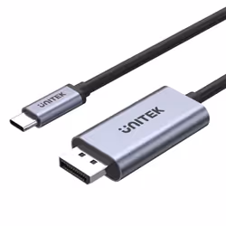UNITEK V1409A, USB-C, DisplayPort, 2 m, Nero, Grigio