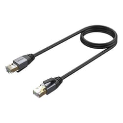UNITEK C18149AGY03-1M cavo di rete Nero Cat8 S/FTP (S-STP)