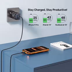 UNITEK P1129ABK01-EU Caricabatterie per dispositivi mobili Universale Nero AC Ricarica rapida Interno - Vista aggiuntiva 4