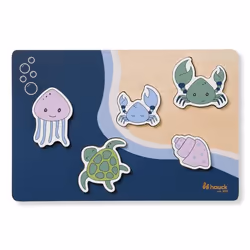 Hauck Puzzle N Fit Sea, 1 anno/i, Legno, Multicolore