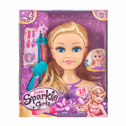 Sparkle Girlz 10097, Testa di bambola per trucco/acconciatura, Femmina, 3 anno/i, Bambino/Bambina, 280 mm, Multicolore