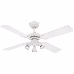 Descrizione Princess euro, 105 cm/42, bianco, 4 pale reversibili. Contenuto della confezione 1 X Ventilatore a Soffitto